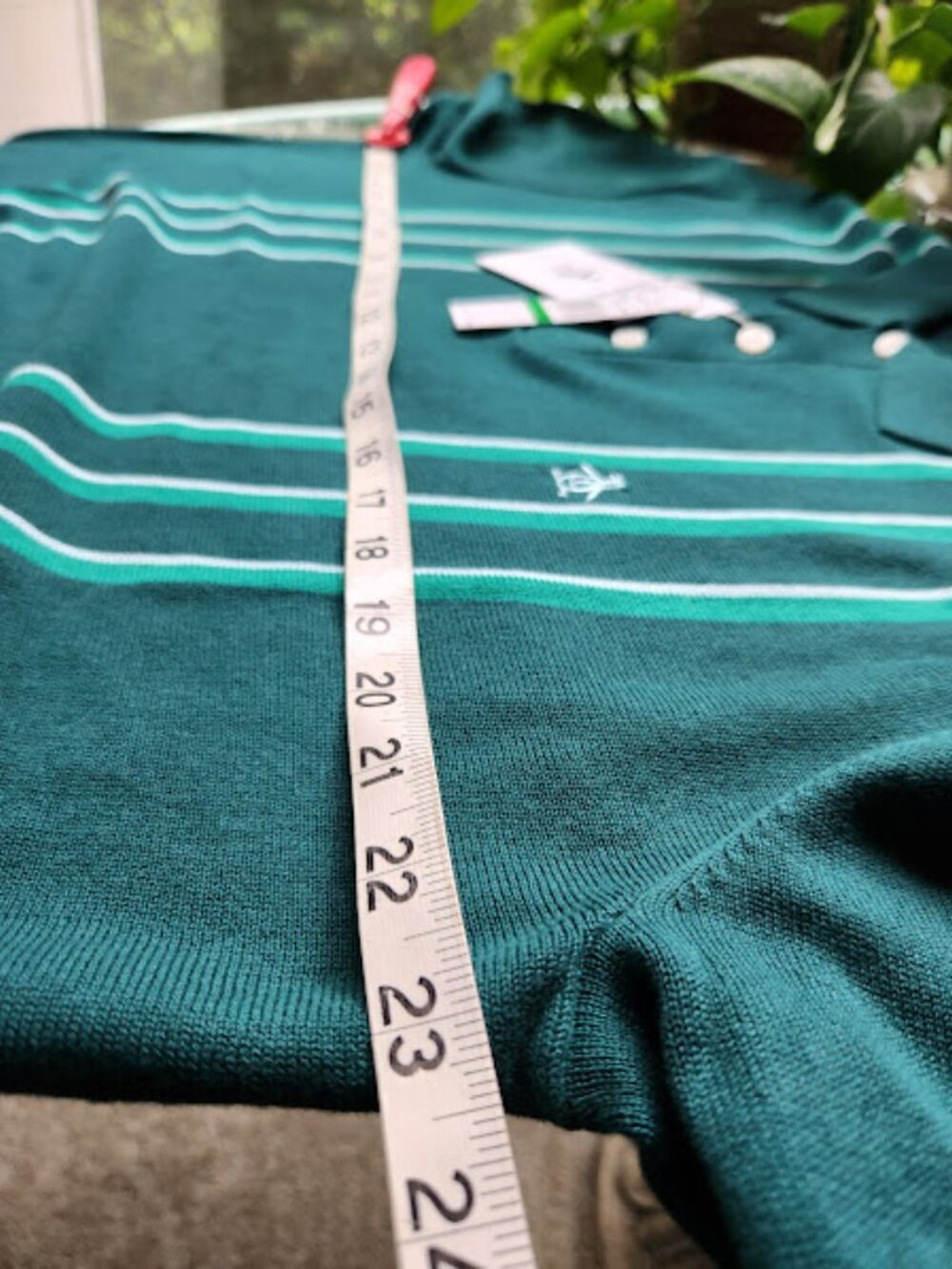 Original Penguin Munsingwear Knit Golf Polo Shirt Size Large NWT Retro Teal - Picture 4 of 9